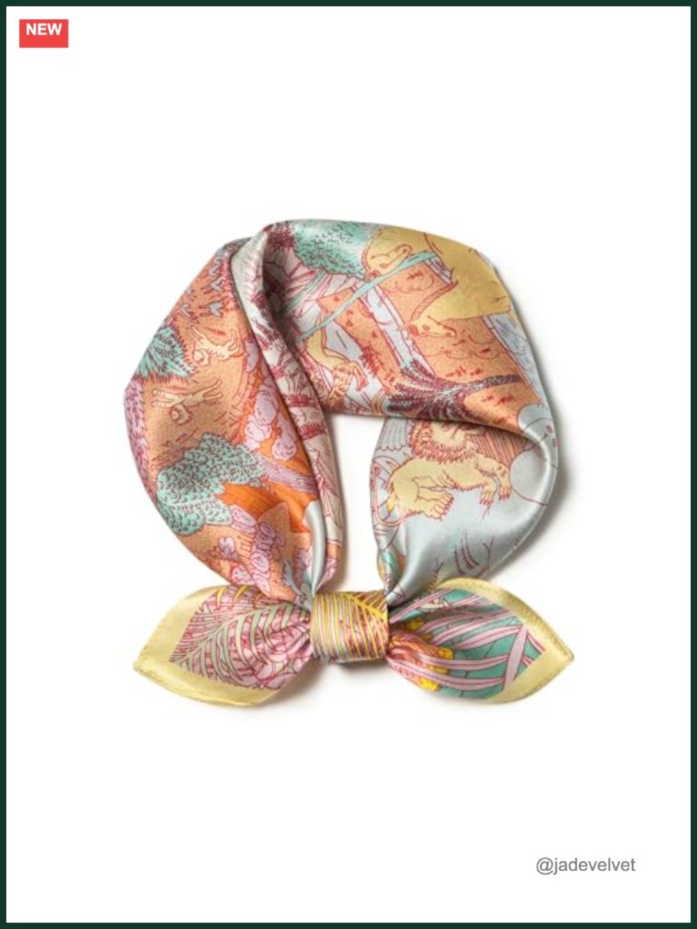 100% Mulberry Silk Scarf 21" Square Lightweight Neckerchief Gift Packed